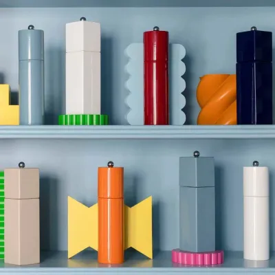 White Square Pillar Salt Or Pepper Grinder