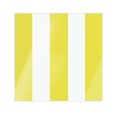 12 x 12 in Set of Four Yellow & White Placemats