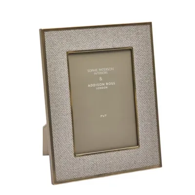 Sophie Paterson Oatmeal Herringbone Photo Frame 5x7
