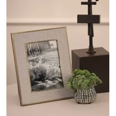 Sophie Paterson Oatmeal Herringbone Photo Frame 5x7