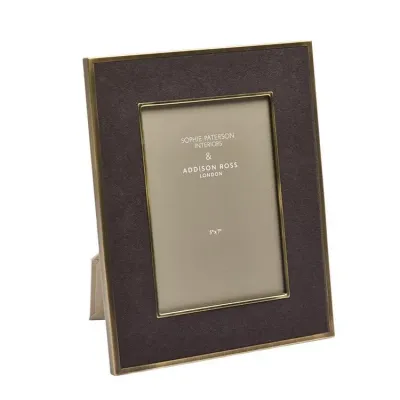 Sophie Paterson Charcoal Grey Velvet Photo Frame 5x7