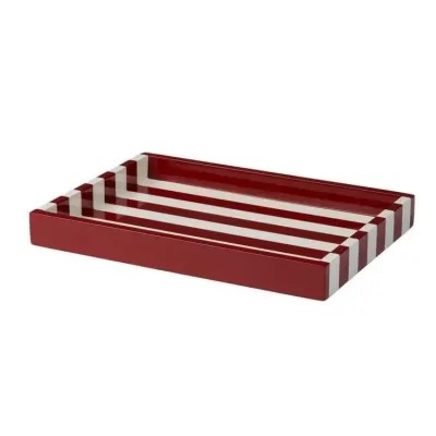 Striped Burgundy Tray Small