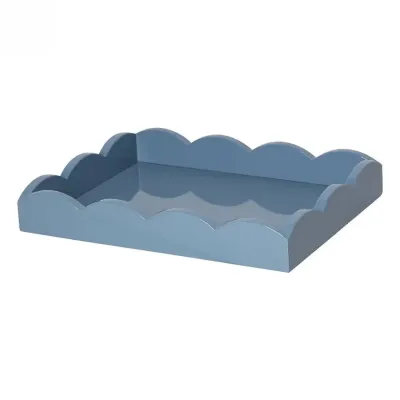 Lacquered Scallop Chambray Blue Tray Small (Limited Edition)