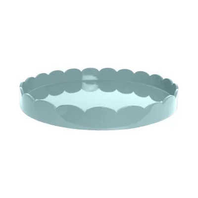 16 x 16 in Medium Square Scalloped Tray Eau De Nil
