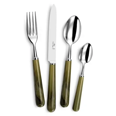 Basic Green Marble Stainless Flatware