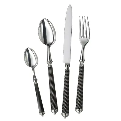 Cable Black Silverplated Flatware