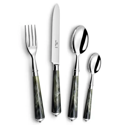 Julia Green Marble Stainless Flatware