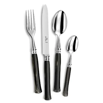 Riviera Black Horn Silverplated Flatware