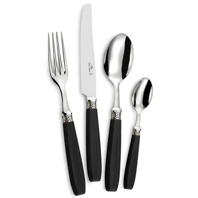 Sancy Black Resin Stainless Flatware