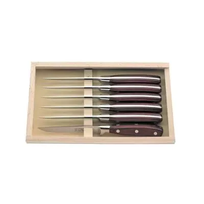 Chateaubriand Wood Rio Set of Six Steak Knives