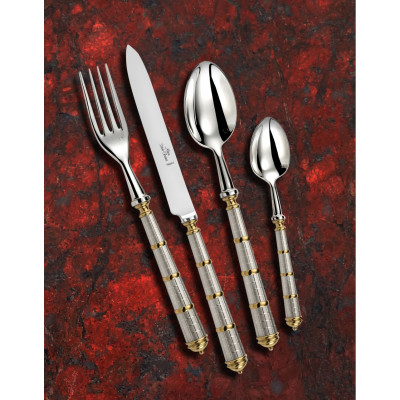 Pylone Silver And Gold Silverplated Flatware