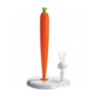 Bunny & Carrot Paper Towel Holder By Stefano Giovannoni White