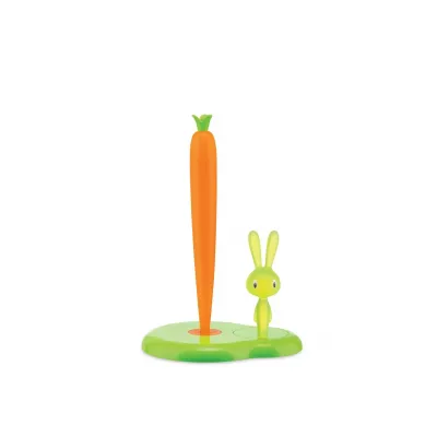 Bunny & Carrot Kitchen Roll Holder - Green