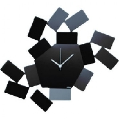 La Stanza Dello Scirocco Stainless Steel Wall Clock Black