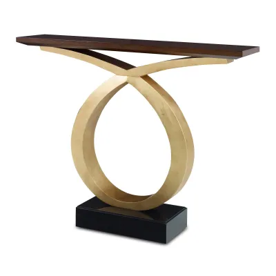Loophole Console Table Gold