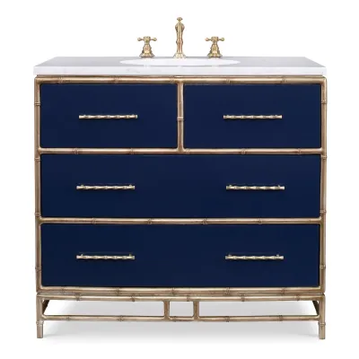 Chinoiserie Sink Chest Cadet Blue
