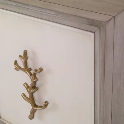 Cordelia Multi-Use Cabinet Ash Grey / Linen