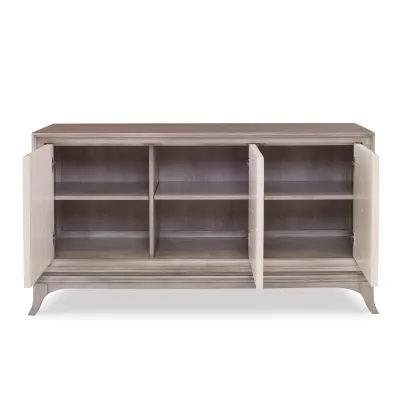 Cordelia Multi-Use Cabinet Ash Grey / Linen