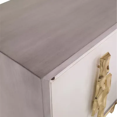 Origami Multi-Use Cabinet Ash Grey / Linen