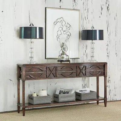 Spindle Console Walnut