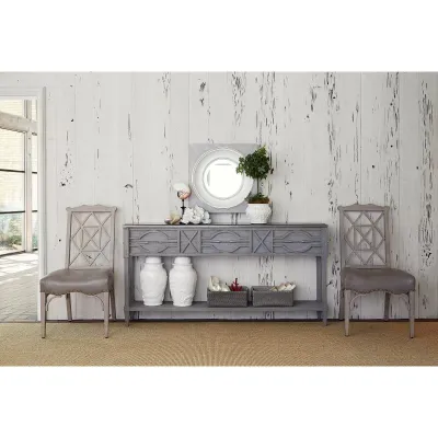 Spindle Console Weathered Grey