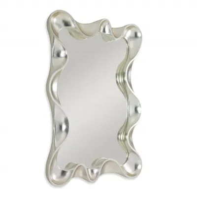 Scalloped Mirror Silver