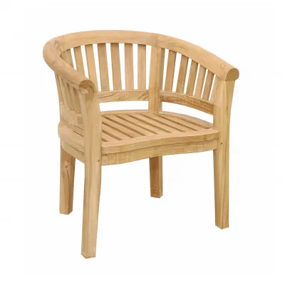 Outdoor Curve Armchair Extra Thick Wood