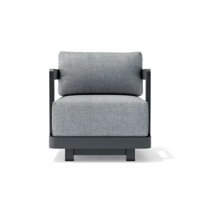 Outdoor Granada Deep Seating Aluminum Swivel Armchair