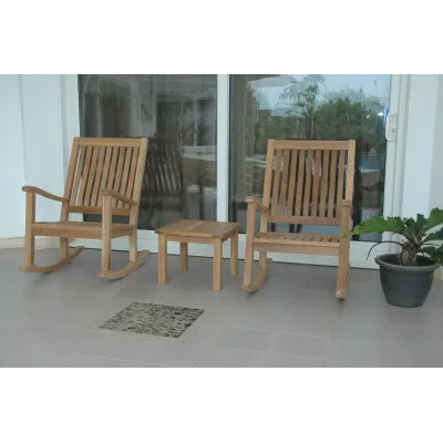 Del-Amo Bahama 3-Piece Set with Square Side Table