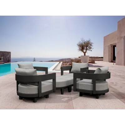 Outdoor Set-174 6-Pc Coronado Aluminum Deep Seating Set