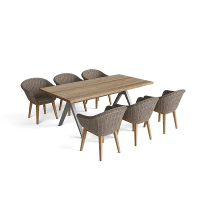 Outdoor Set-39A 7-Pc Alura Padua Dining Table Set