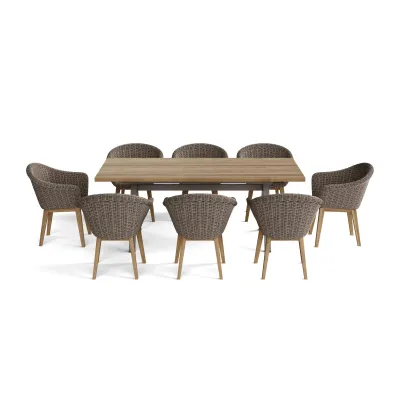 Outdoor Set-39A 9-Pc Alura Padua Dining Table Set