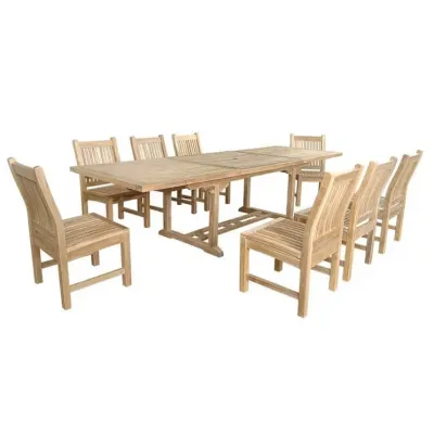 Bahama Sahara 9-Piece 10' Rectangular Dining Set (SET-79)