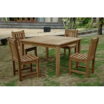 Outdoor Windsor Classic Side Chair 5-Pieces Dining Table Set