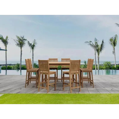 Outdoor Windsor Avalon 9-Pieces Square Bar Set