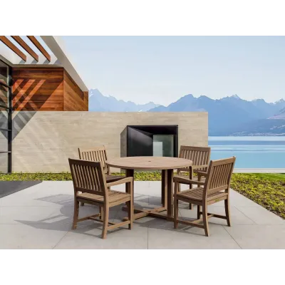 Outdoor Tosca Rialto Armchair 5-Pieces Dining Set