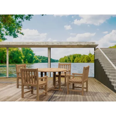 Outdoor Tosca Classic Armchair 5-Pieces Dining Set