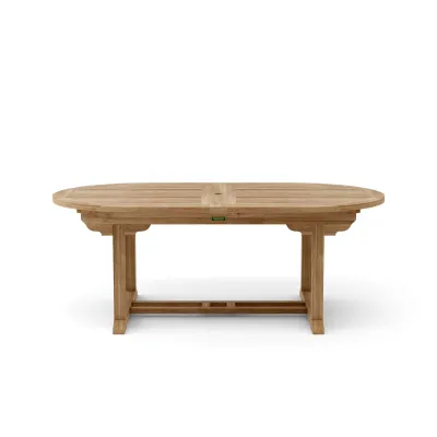 Bahama 117" Oval Extension Table w/ Double Extensions