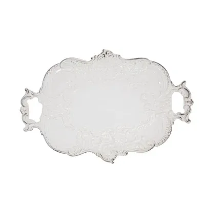 Finezza Baroque Tray White 17" L x 11.5" W