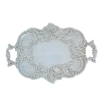 Finezza Baroque Tray Blue 17" L x 11.5" W