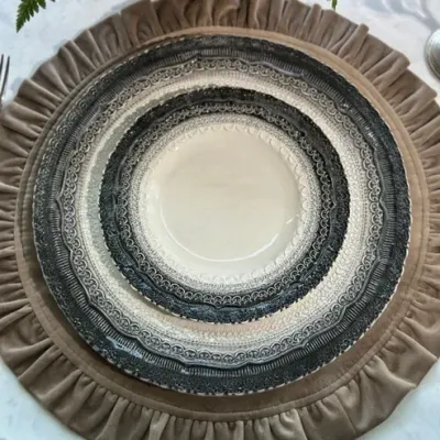 Finezza Grey Salad & Dessert Plate