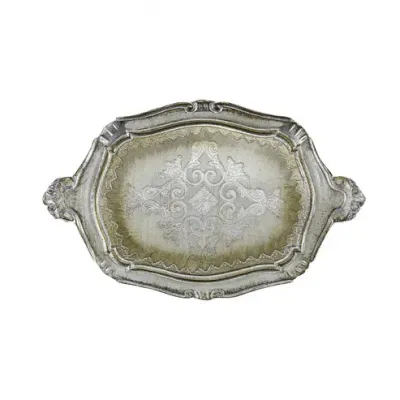 Florentino Antique Silver/Gold Wooden Tray Extra Small