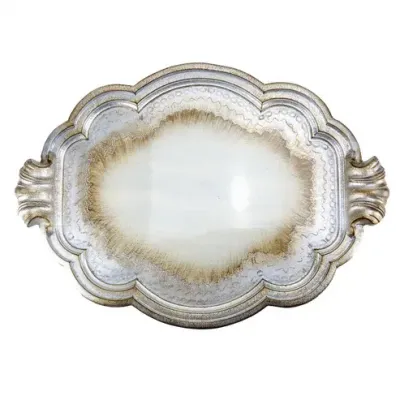 Florentino Antique Silver Wooden Tray