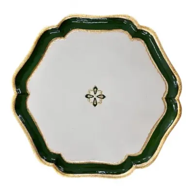 Florentino Baroque Green Wooden Tray 15"x15.5"