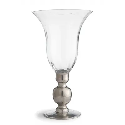 Giovanna Vase with Pewter Stem 20" H x 11.75" D