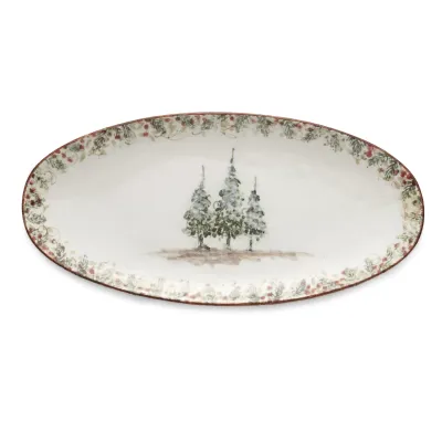 Natale Long Oval Platter 15" L x 7.25" W x 1.25" H
