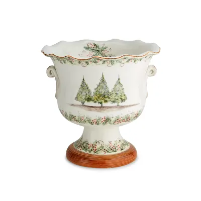 Natale Footed Cachepot 13.5" D x 13" H
