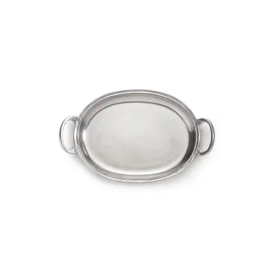 Peltro Small Tray with Handles 9" L X 8" W