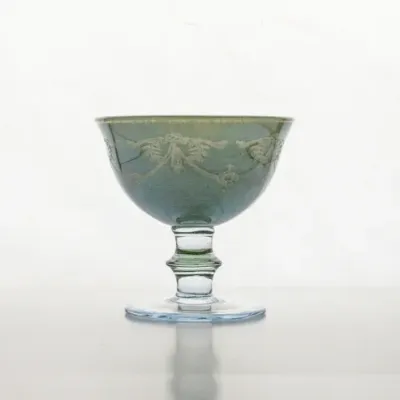 Rialto Borghese Etched Green Compote