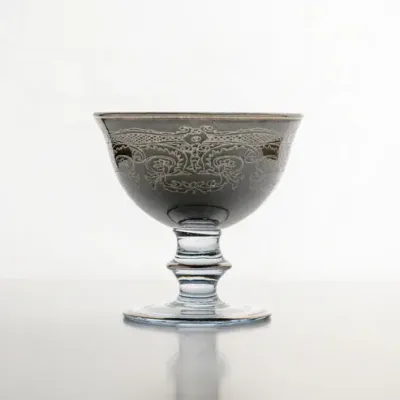 Rialto Borghese Etched Gray Compote